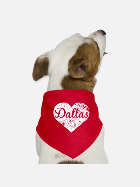 Herz Dallas - Hunde-Bandana - Rot - Vorne