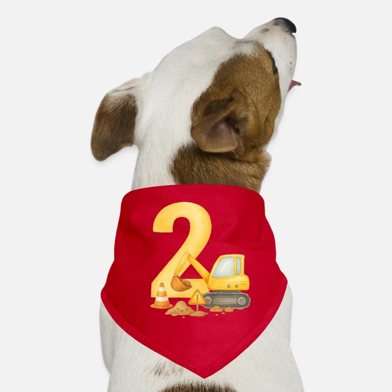 digger birthday / Bagger Geburtstag Hunde-Bandana