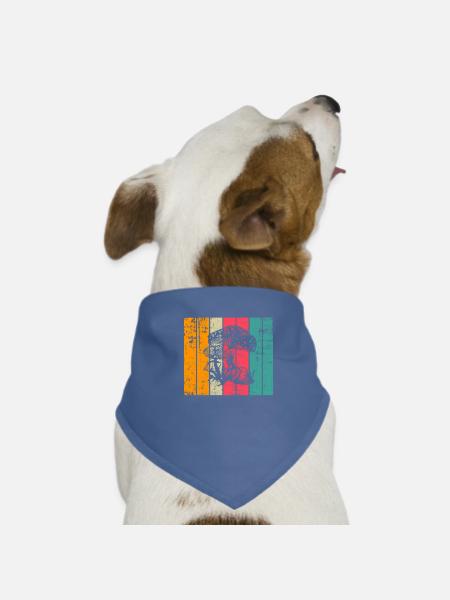 Mushroom Fungal Lover Retro Fungi Forest Gift idea - Hunde-Bandana - Rot - Vorne