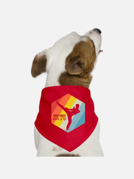 Krav Maga Apparel Israélien Self - Bandana pour chien - rouge