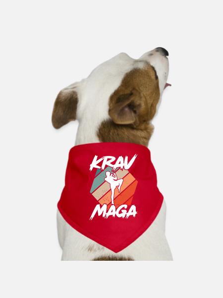 Krav Maga Apparel Israeli Self - Hunde-Bandana - Rot - Vorne