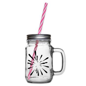 eclat spot painting - Glass jar with handle and screw cap - clear - Right