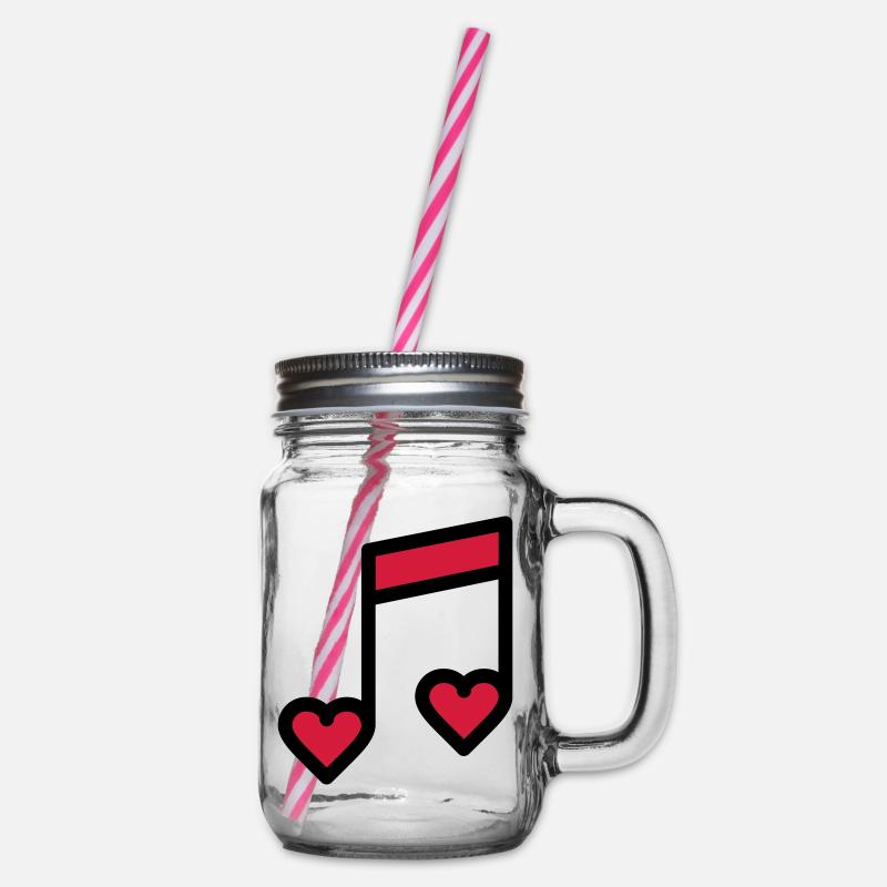 Note de musique romantique - Bocal à boisson - transparent