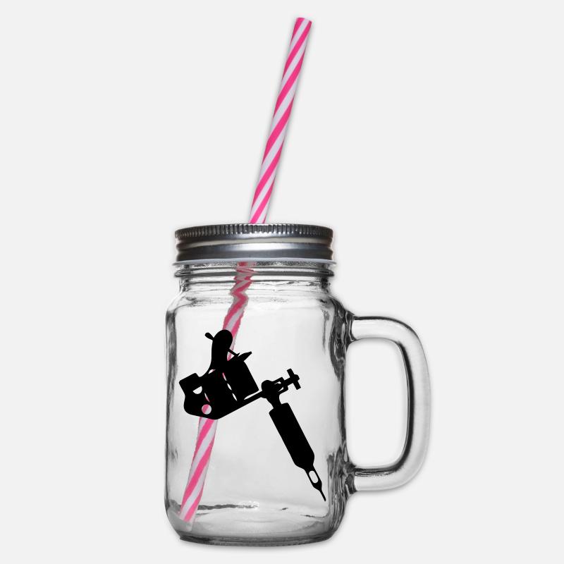 Tattoo gun - Bocal à boisson - transparent