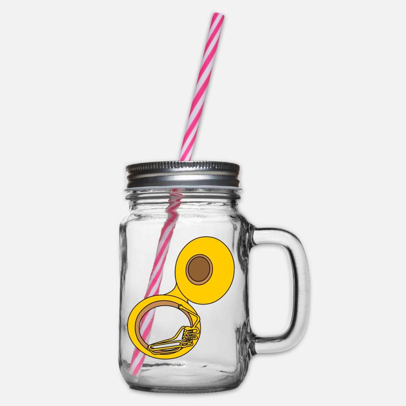 Sousaphon - Henkelglas mit Schraubdeckel - Klar