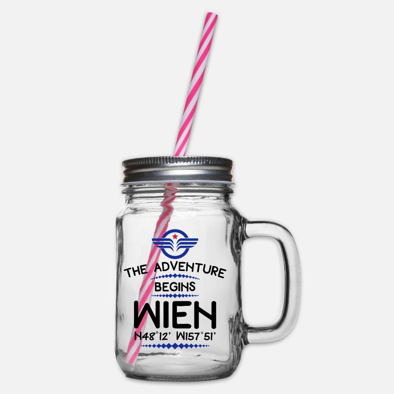 Wien - Henkelglas mit Schraubdeckel - Klar
