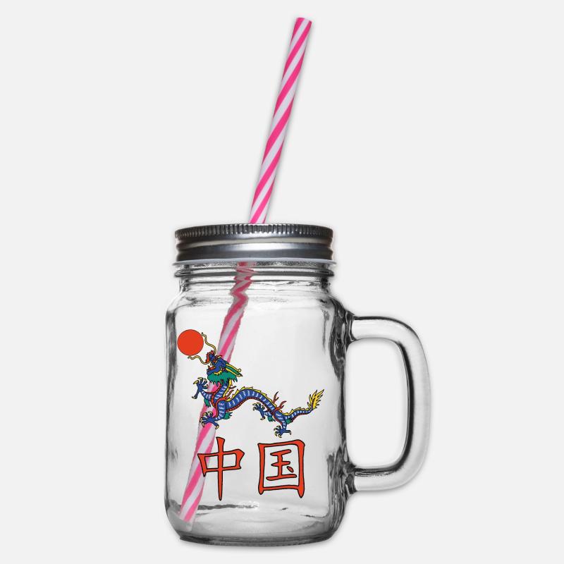 Dragon chinois - Bocal à boisson - transparent