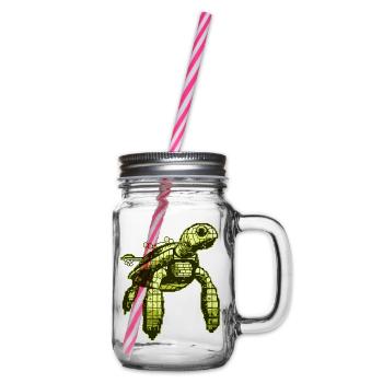 Jeu vidéo 8 Bit Turtle - Bocal à boisson - transparent - Droite