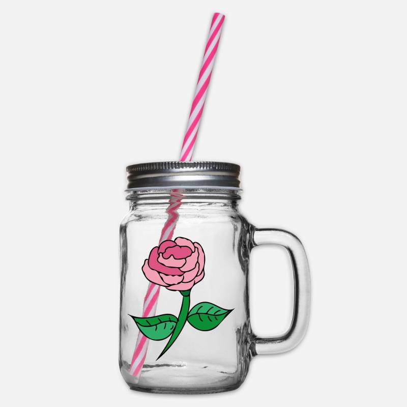 Rose - Bocal à boisson - transparent