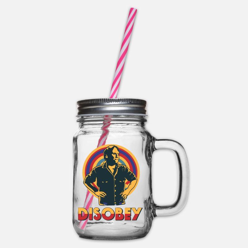 Désobéir - Rétro - Bocal à boisson - transparent