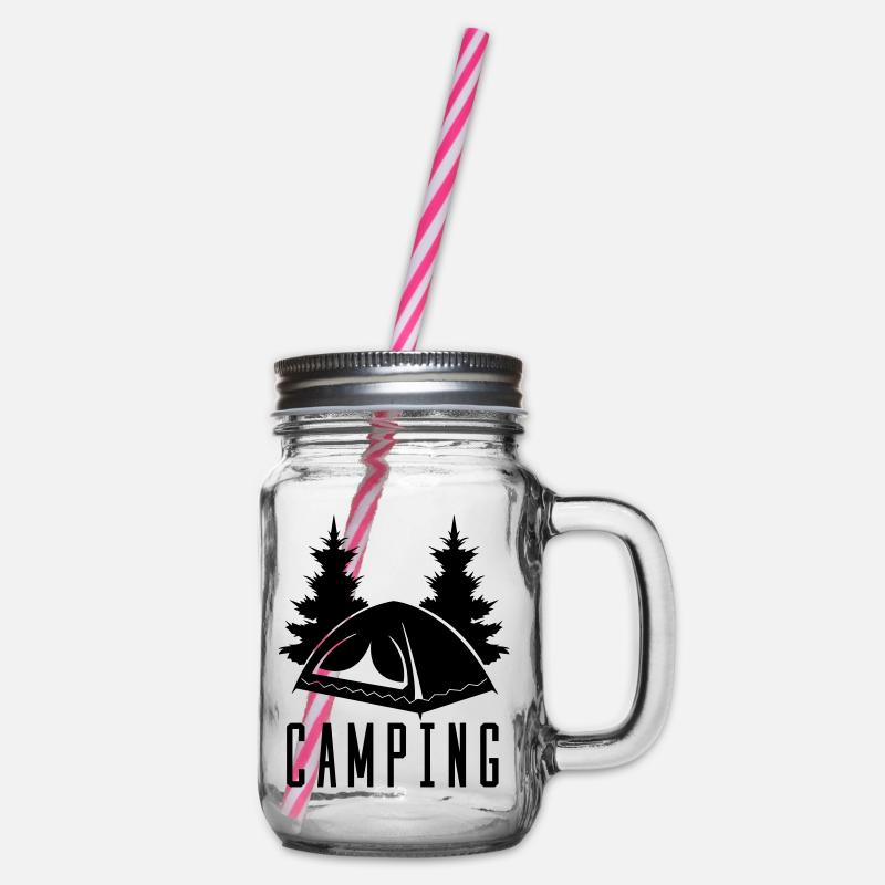 camping - Henkelglas mit Schraubdeckel - Klar