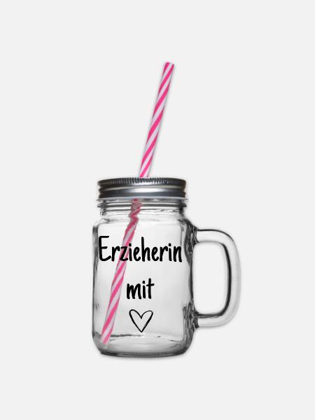 Abschiedsgeschenk - Henkelglas mit Schraubdeckel - Klar