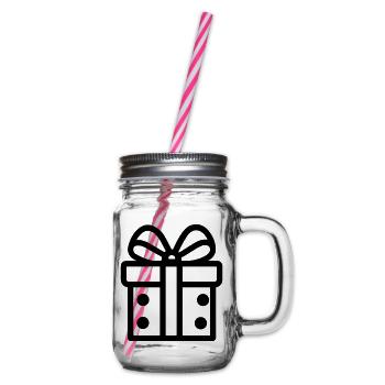Geschenk-Icon-Box - Henkelglas mit Schraubdeckel - Klar - Rechts