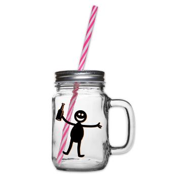 Silhouette de fête de la bière - Bocal à boisson - transparent - Droite