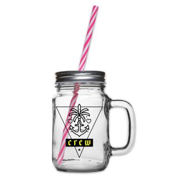 Crew Anchor Love Vacation - Glass jar with handle and screw cap - clear - Right