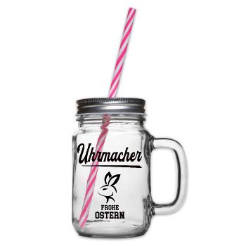 Uhrmacher Ostern Geschenk Uhrmacherei Juwelier - Henkelglas mit Schraubdeckel - Klar - Rechts