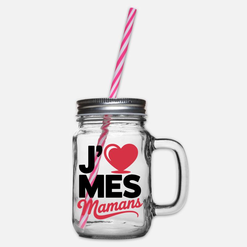 Aime_mes_mamans - Henkelglas mit Schraubdeckel - Klar