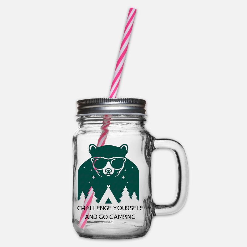 Challenge yourself and go camping - Bocal à boisson - transparent