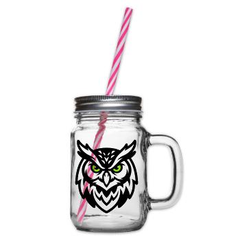 Mascotte hibou Logo E Sport - Bocal à boisson - transparent - Droite