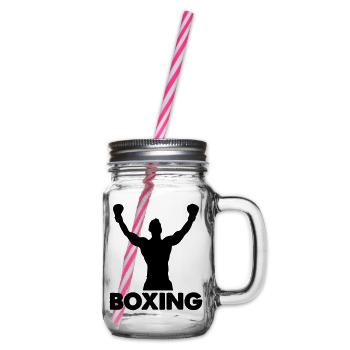 Boxing - Henkelglas mit Schraubdeckel - Klar - Rechts