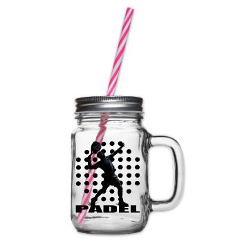 Padel - Henkelglas mit Schraubdeckel - Klar - Rechts