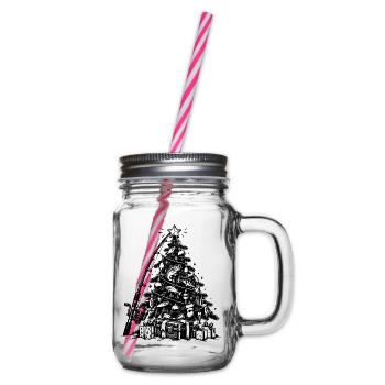 Lustiges Angler Weihnachtsgeschenk - Henkelglas mit Schraubdeckel - Klar - Rechts