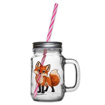 Frecher Rotfuchs - Henkelglas mit Schraubdeckel - Klar - Rechts
