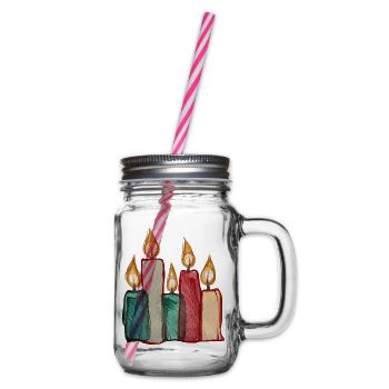 Candle Quartet Aquarell Glow - Henkelglas mit Schraubdeckel - Klar - Rechts