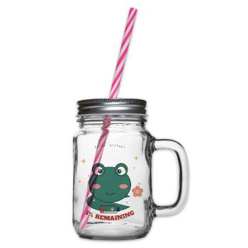 Kleiner Frosch 1% Verbleibend - Henkelglas mit Schraubdeckel - Klar - Rechts