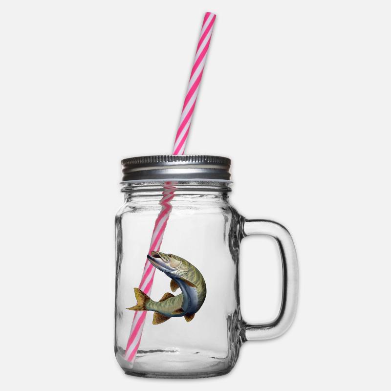 Hecht - Henkelglas mit Schraubdeckel - Klar