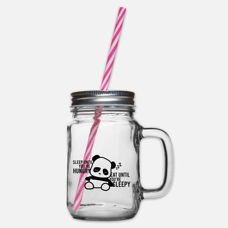 N'abandonne pas tes rêves, continue de dormir panda - Bocal à boisson - transparent