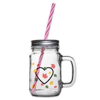 Herbst Liebe - Henkelglas mit Schraubdeckel - Klar - Rechts