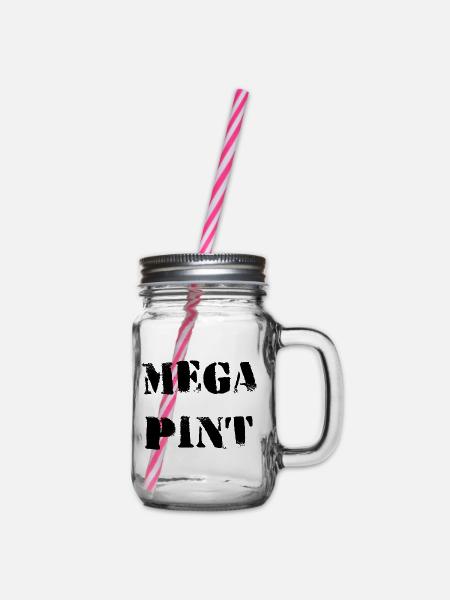 MEGA PINT - Henkelglas mit Schraubdeckel - Klar