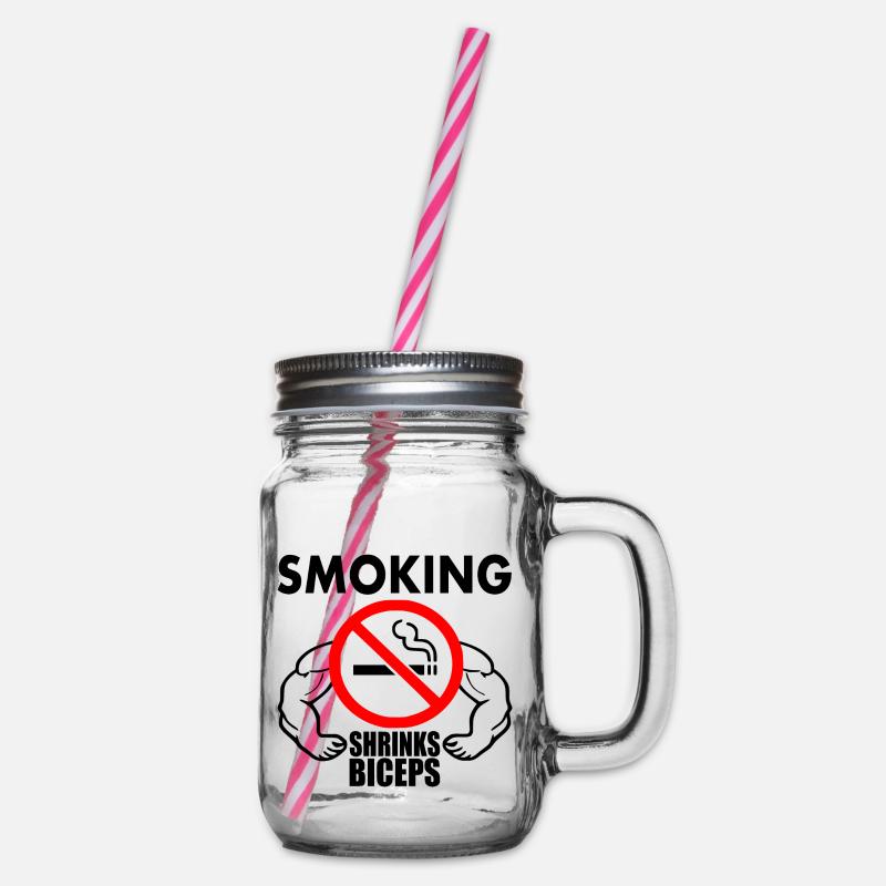 Smoking shrinks the biceps - Bocal à boisson - transparent