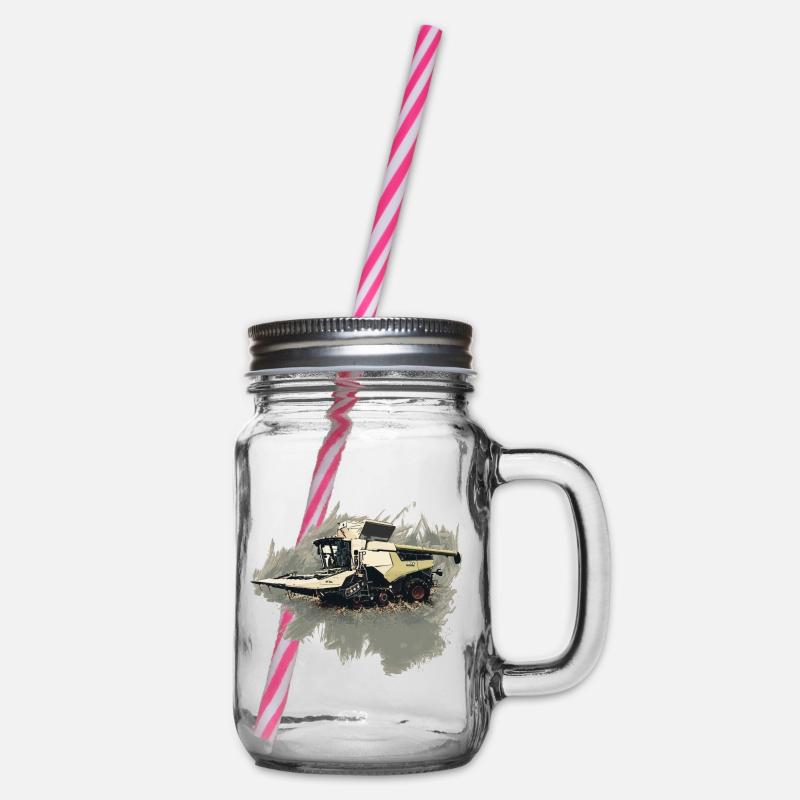 Tracteur de moissonneuse-batteuse de cueilleur de maïs - Bocal à boisson - transparent