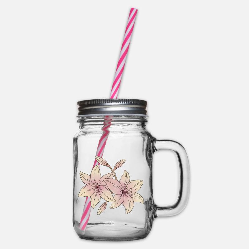 Fleurs de lys - Bocal à boisson - transparent