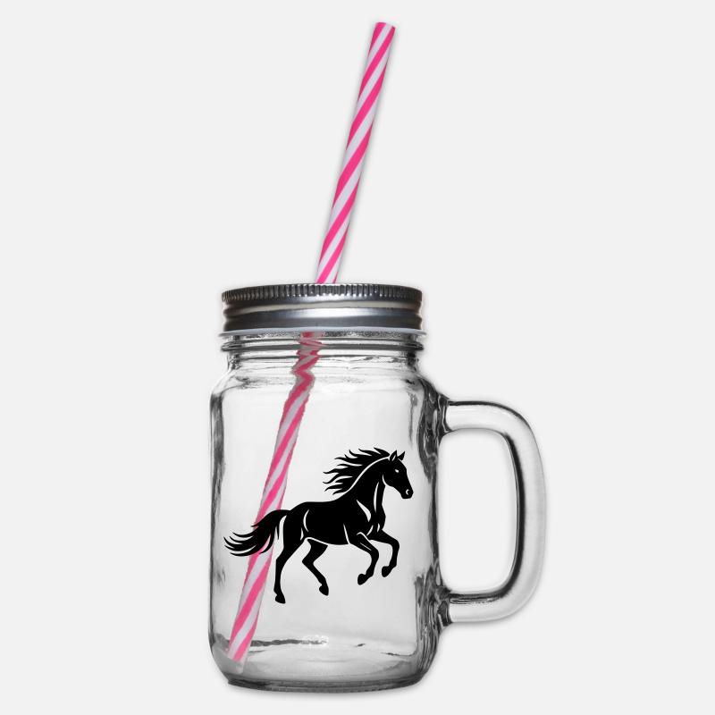 cheval - Bocal à boisson - transparent