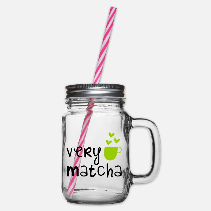 VeryMatcha - Henkelglas mit Schraubdeckel - Klar