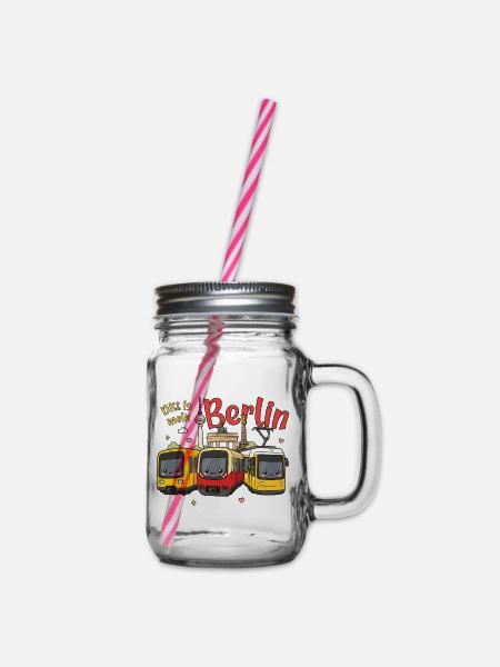 Ditt is mein Berlin - Henkelglas mit Schraubdeckel - Klar
