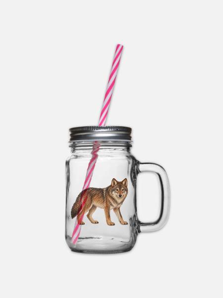 Wolf - Henkelglas mit Schraubdeckel - Klar