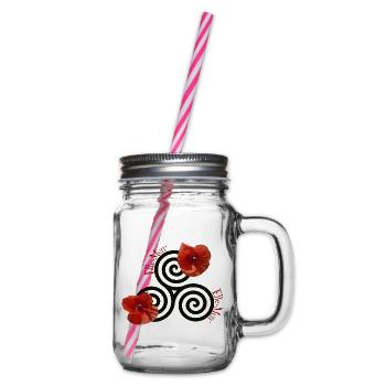 Celtic Mohn - Henkelglas mit Schraubdeckel - Klar - Rechts