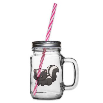 Stinktier - Henkelglas mit Schraubdeckel - Klar - Rechts