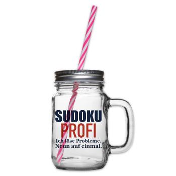 Sudoku Profi – Ich löse Probleme - Henkelglas mit Schraubdeckel - Klar - Rechts