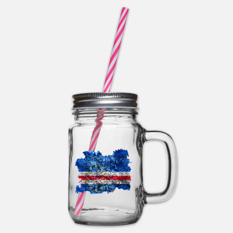 Cabo Verde Drapeau Vintage - Bocal à boisson - transparent
