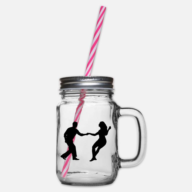 Swing-Tänzer - Henkelglas mit Schraubdeckel - Klar