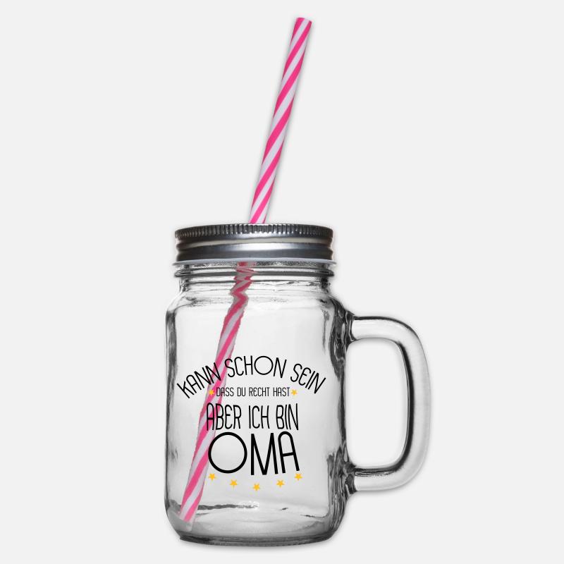 Oma - Henkelglas mit Schraubdeckel - Klar