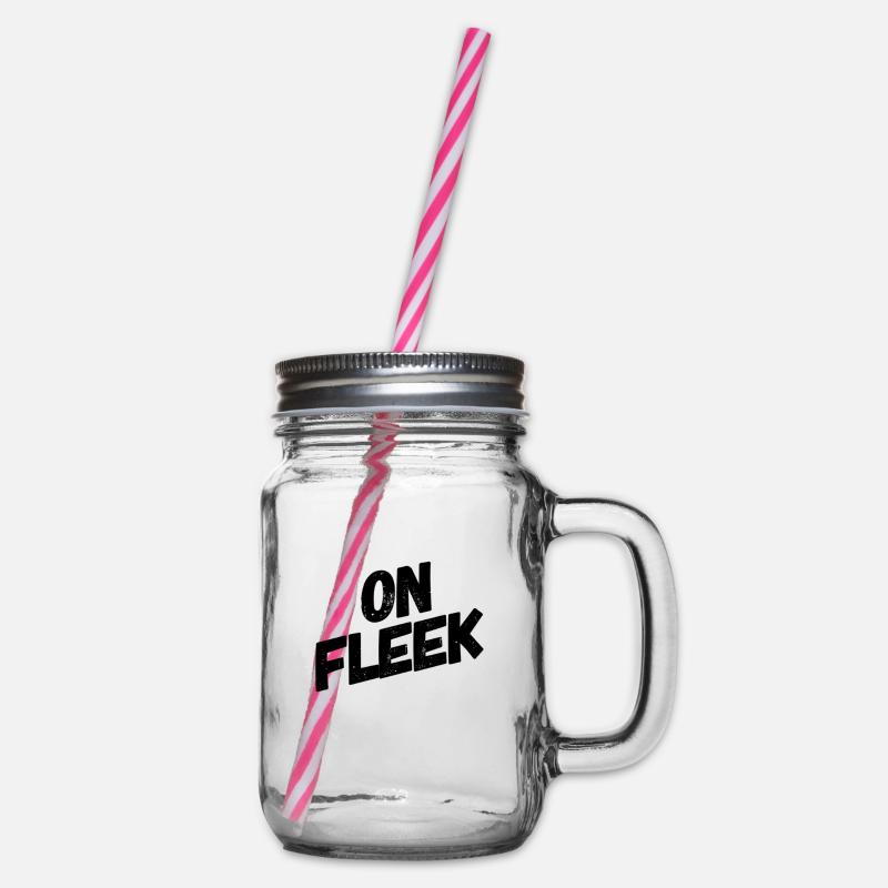 On fleek - Henkelglas mit Schraubdeckel - Klar