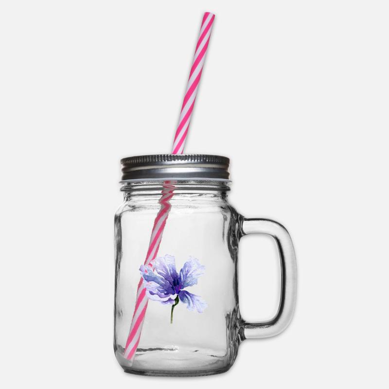 fleur - Bocal à boisson - transparent