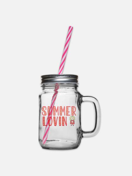 Summer lovin - Henkelglas mit Schraubdeckel - Klar