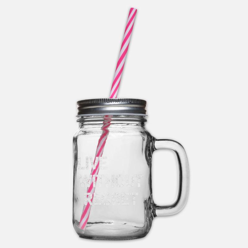 Vivre sans regret : motivation de Cracked Typography - Bocal à boisson - transparent